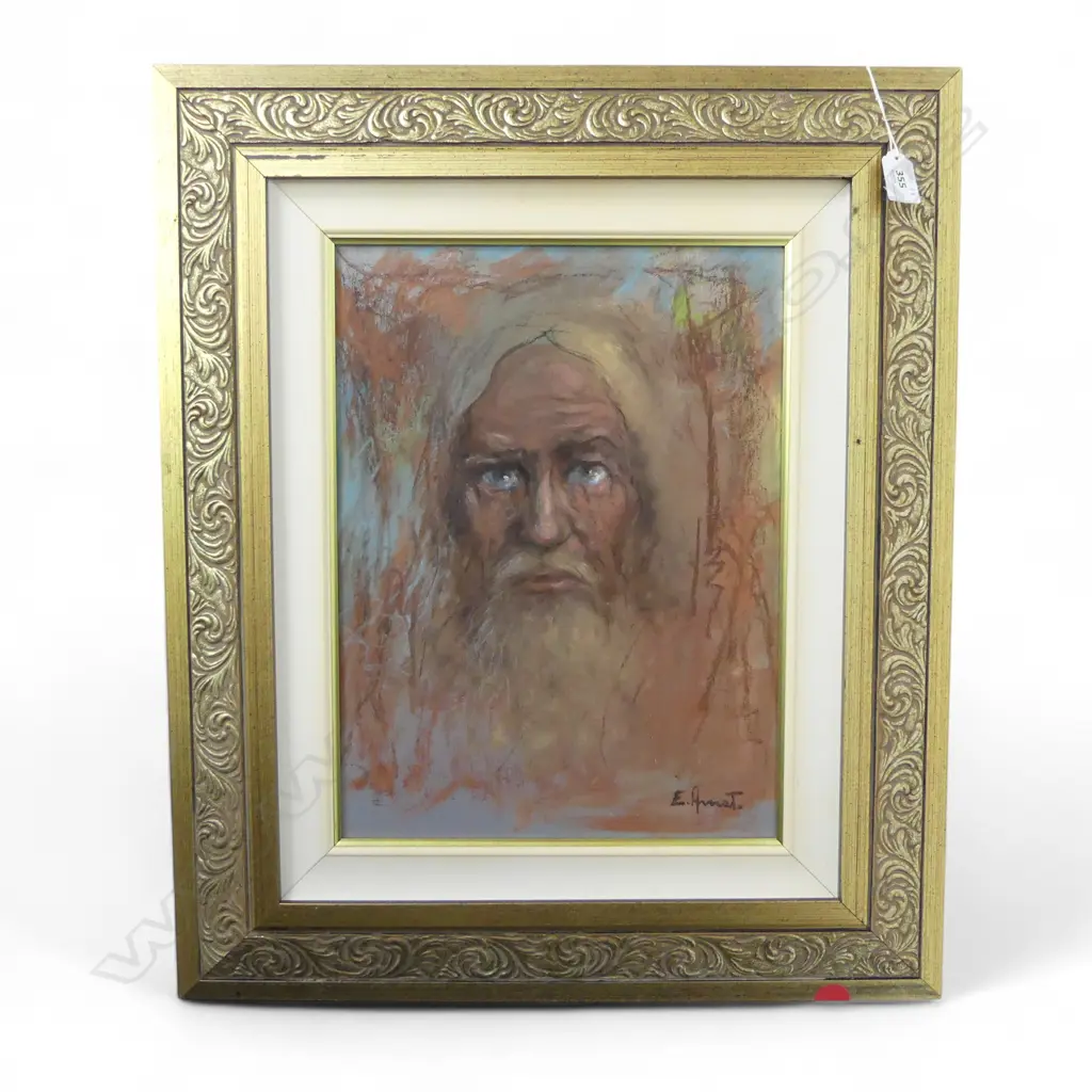 EDUARDO AMATO 'IL PROFETA' 1996 OIL AND PASTEL ON BOARD SIGNED DATED AND TITLED VERSO 395 X 290 MM Image 1++