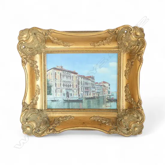 W. COOKE 'GRAND CANAL, VENICE, ITALY' OIL ON BOARD 190x240mm