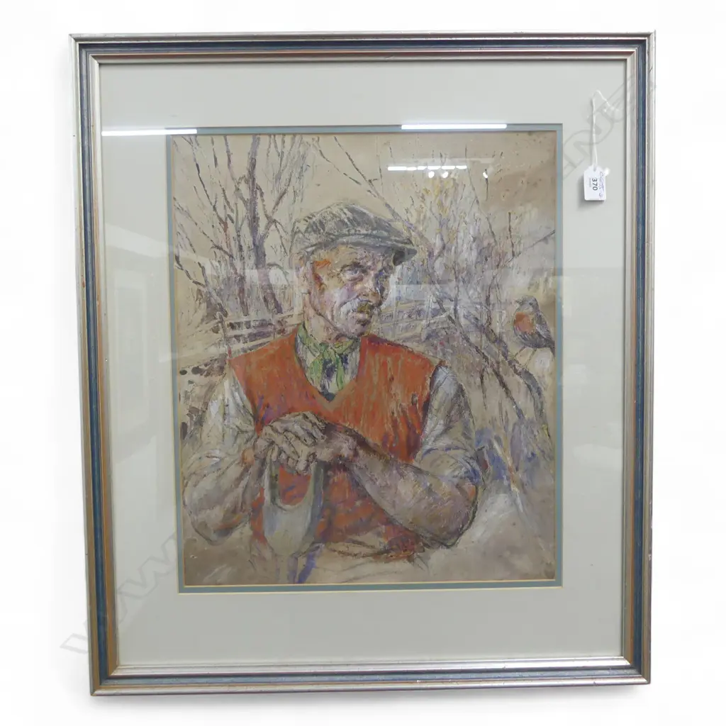 CLAUDE BENDALL (UK 1891-1970) watercolour & gouache 'THE ROBINS SONG' 470 x 390mm  Image 1++