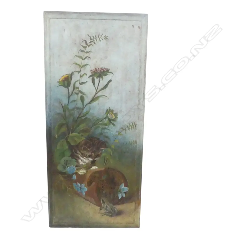 PR OILS ON RIMU BOARDS OF KITTENS AT PLAY H600MM W260MM Image 1++