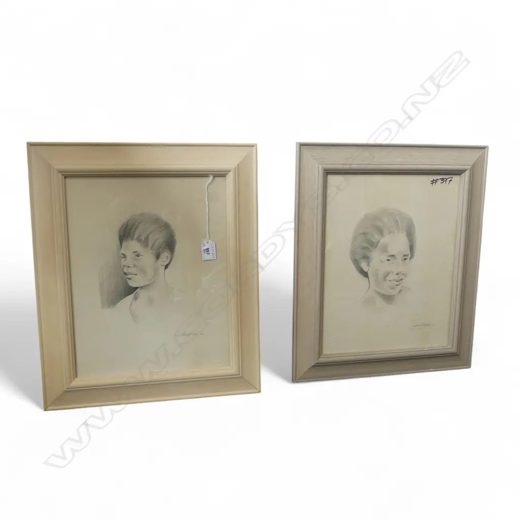PR JOHN CHRICHTON PENCIL PORTAITS, 1966 340x265mm Image 1++
