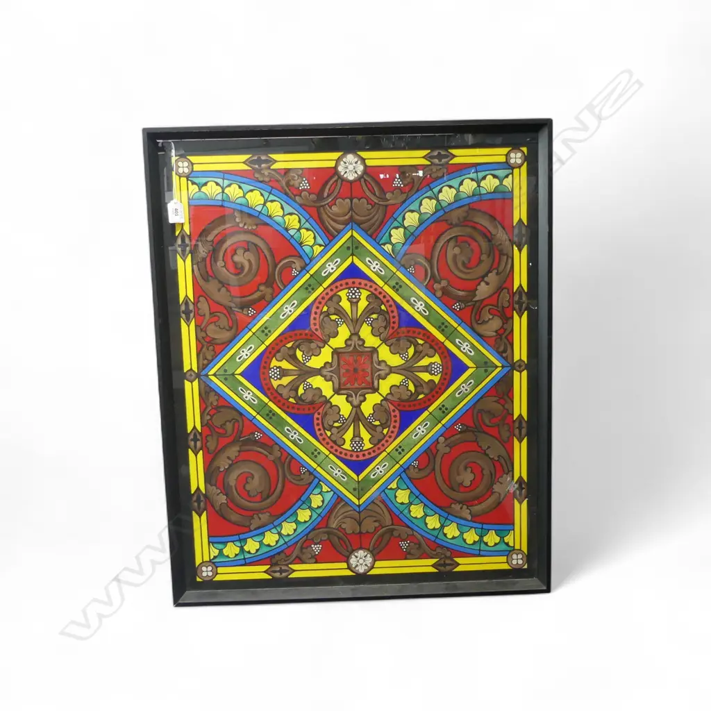 GAUCHE STAINED GLASS WINDOW H740 L590MM Image 1++