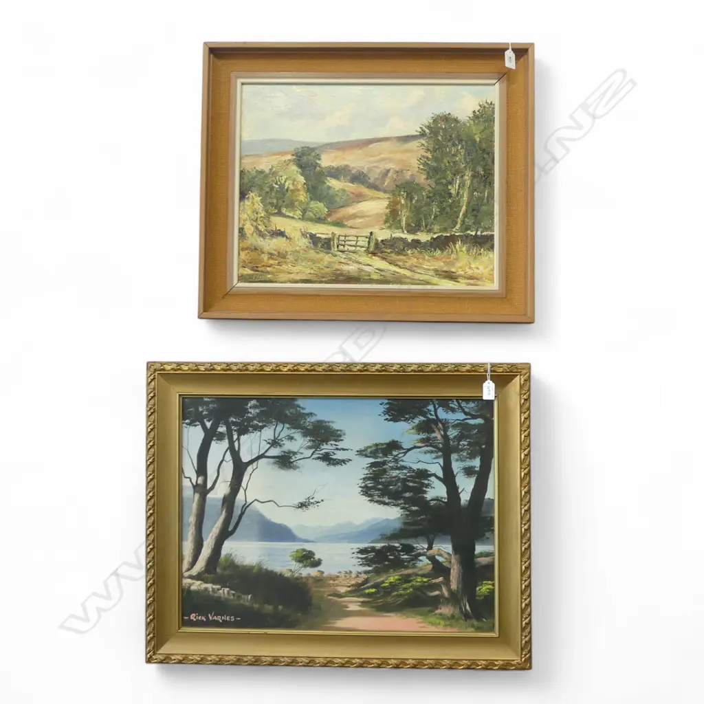 2 1960's OIL PTGS; KEN JOHNSON 'TO THE MOORS', 400 x 500mm & RICK VARNES 'SUMMER LANDSCAPE', 460 x 580mm Image 1++