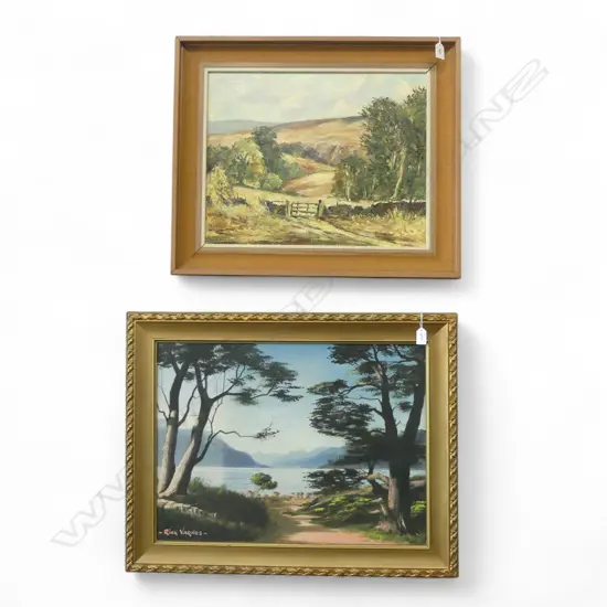 2 1960's OIL PTGS; KEN JOHNSON 'TO THE MOORS', 400 x 500mm & RICK VARNES 'SUMMER LANDSCAPE', 460 x 580mm