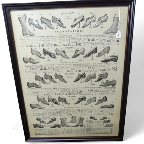 FRENCH SHOES PRINT 790x590mm