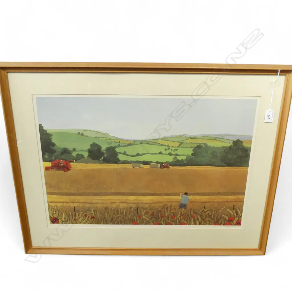 SIGNED REPRODUCTION 'PASTORAL SCENE' by MAGGIE ROWE, 400 x 600mm Image 1++