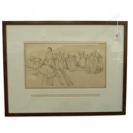 SIR WILLIAM RUSSELL FLINT (1880-1969), 'SADDLERY of the DORDOGNE', dry point etching, 210 X 380mm