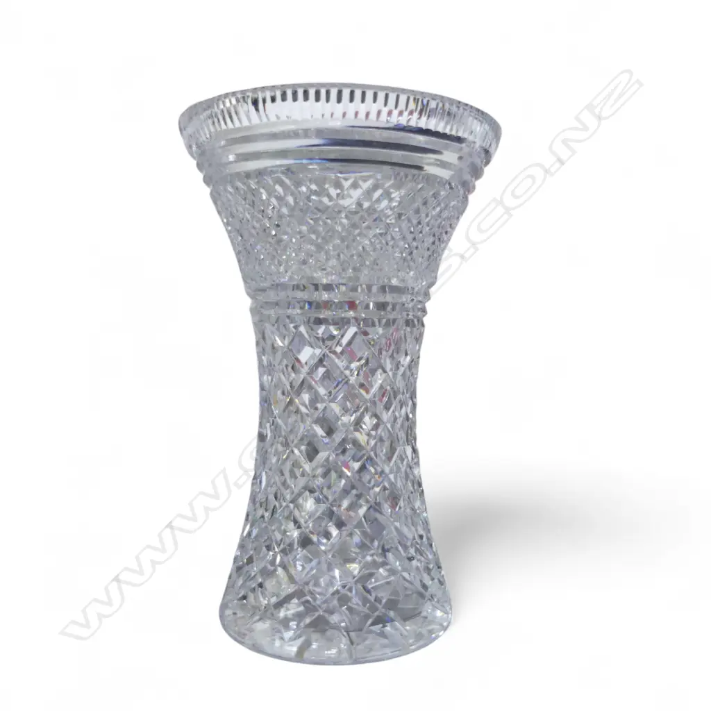 LARGE CUT CRYSTAL VASE H260 WITH FROG Image 1++