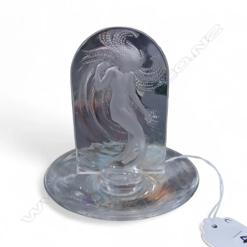 LALIQUE 'NAIADE' RING HOLDER H.110mm signed Post war. Signed Lalique Image 1++