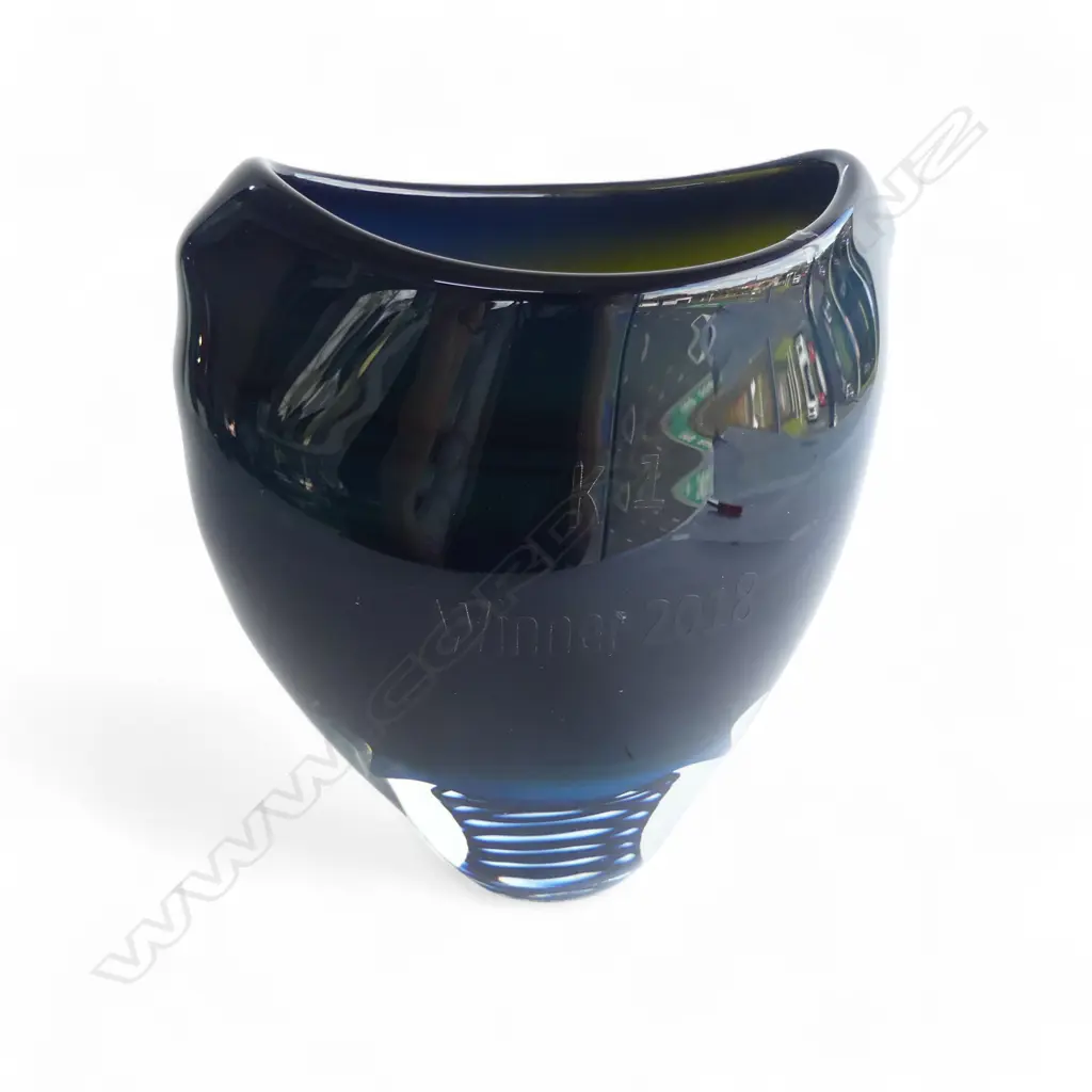 'K1 WINNER 2018' PRIZE GLASS VASE made by JAN KOCIAN (Czech) Image 1++