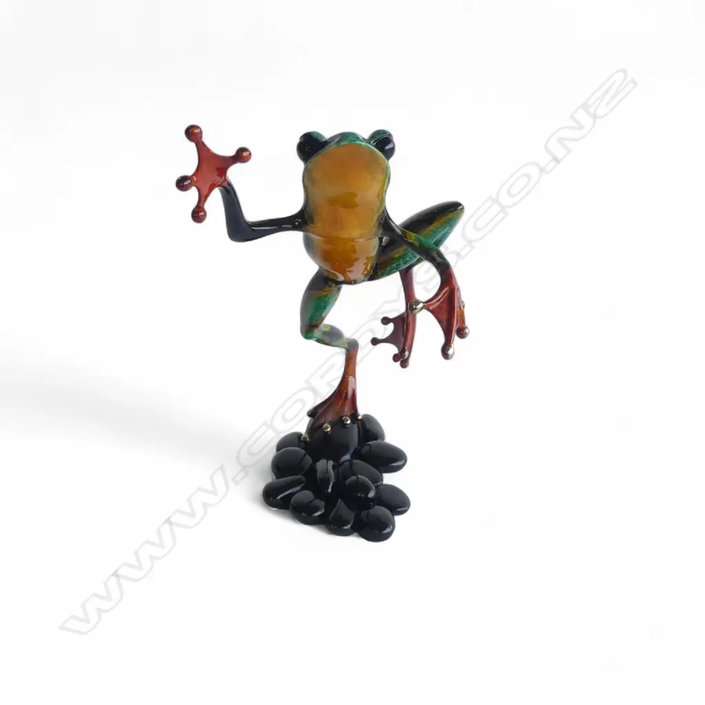 TIM COTTERILL 'LEAPFROG' BRONZE & ENAMEL, 4080/5000 H.255mm Image 1++