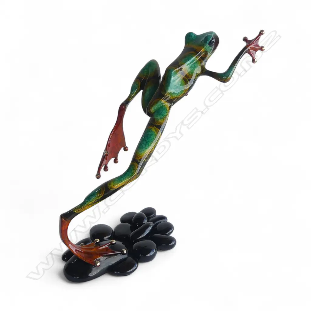 TIM COTTERILL 'LEAPFROG' BRONZE & ENAMEL, 4080/5000 H.255mm Image 1++