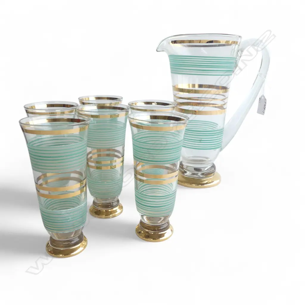6 PLACE GLASS JUG SET H.270mm Image 1++