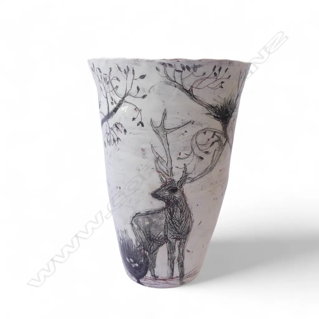 JACQUELINE LEIGHTON BOYCE (British) STUDIO POTTERY VASE 2010 H.300mm see bio below Image 1++