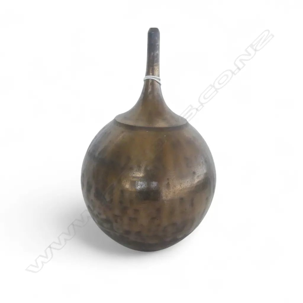 JOHN PARKER LUSTRE COPPER/BRONZE TONED SPECIMAN ORB VASE. Impressed potter's mark H.210mm. Image 1++