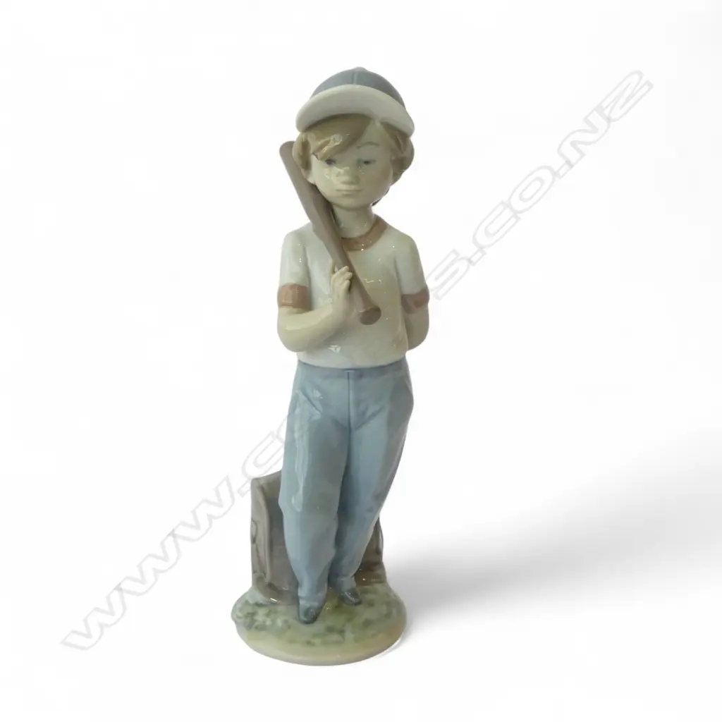 LLADRO FIGURE BASEBALL BOY 'Collector's Society 1990' H.215mm Image 1++