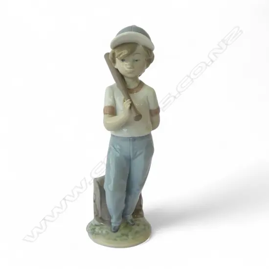 LLADRO FIGURE BASEBALL BOY 'Collector's Society 1990' H.215mm