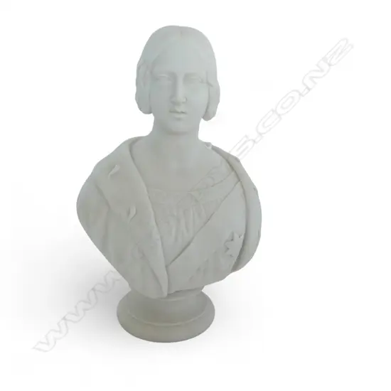 PARIAN PORCELAIN BUST OF QUEEN VICTORIA, COPELAND 1853, J. SHERWOOD WESMACOTT H.290mm