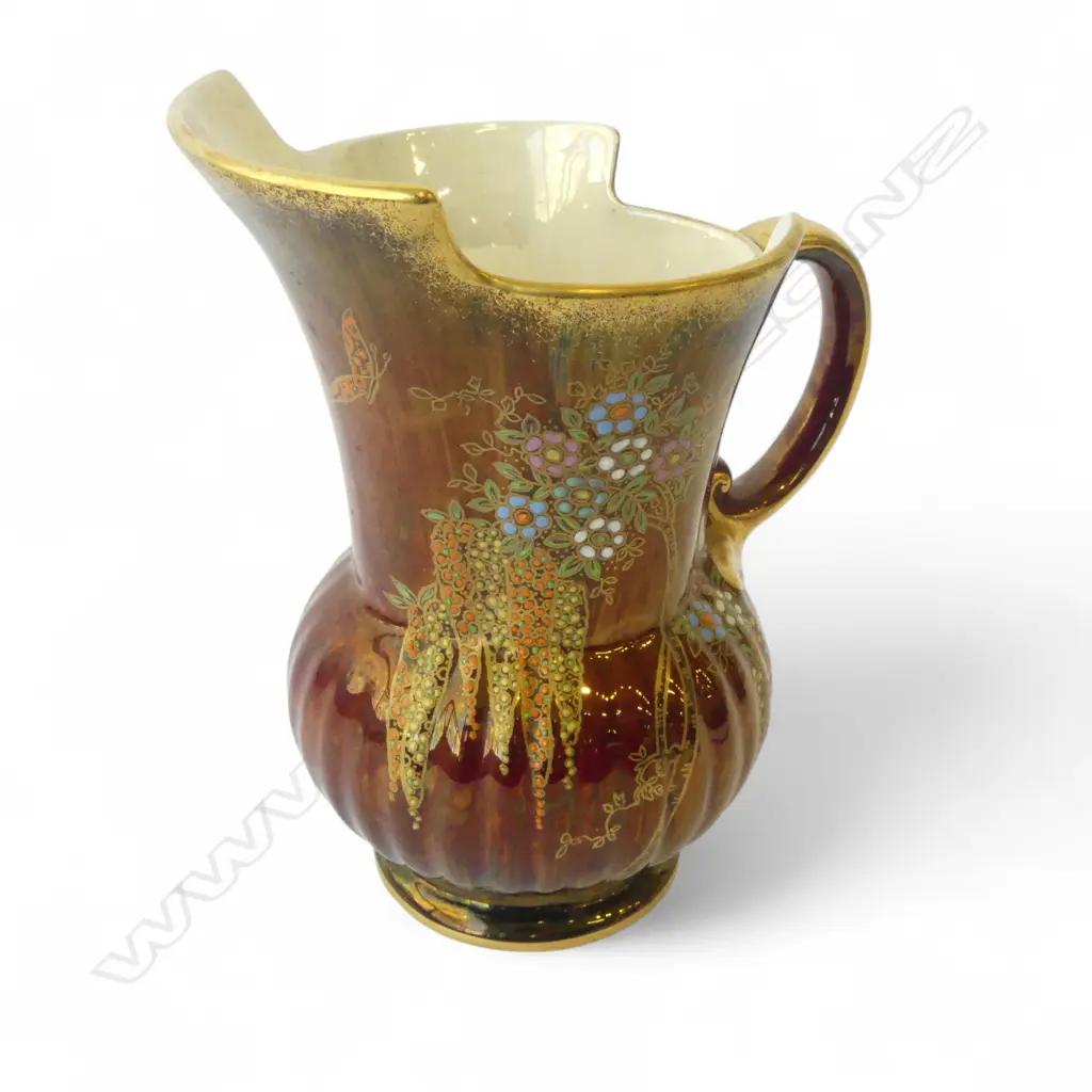 CROWN DEVON RED LUSTRE VASE H.170mm Image 1++