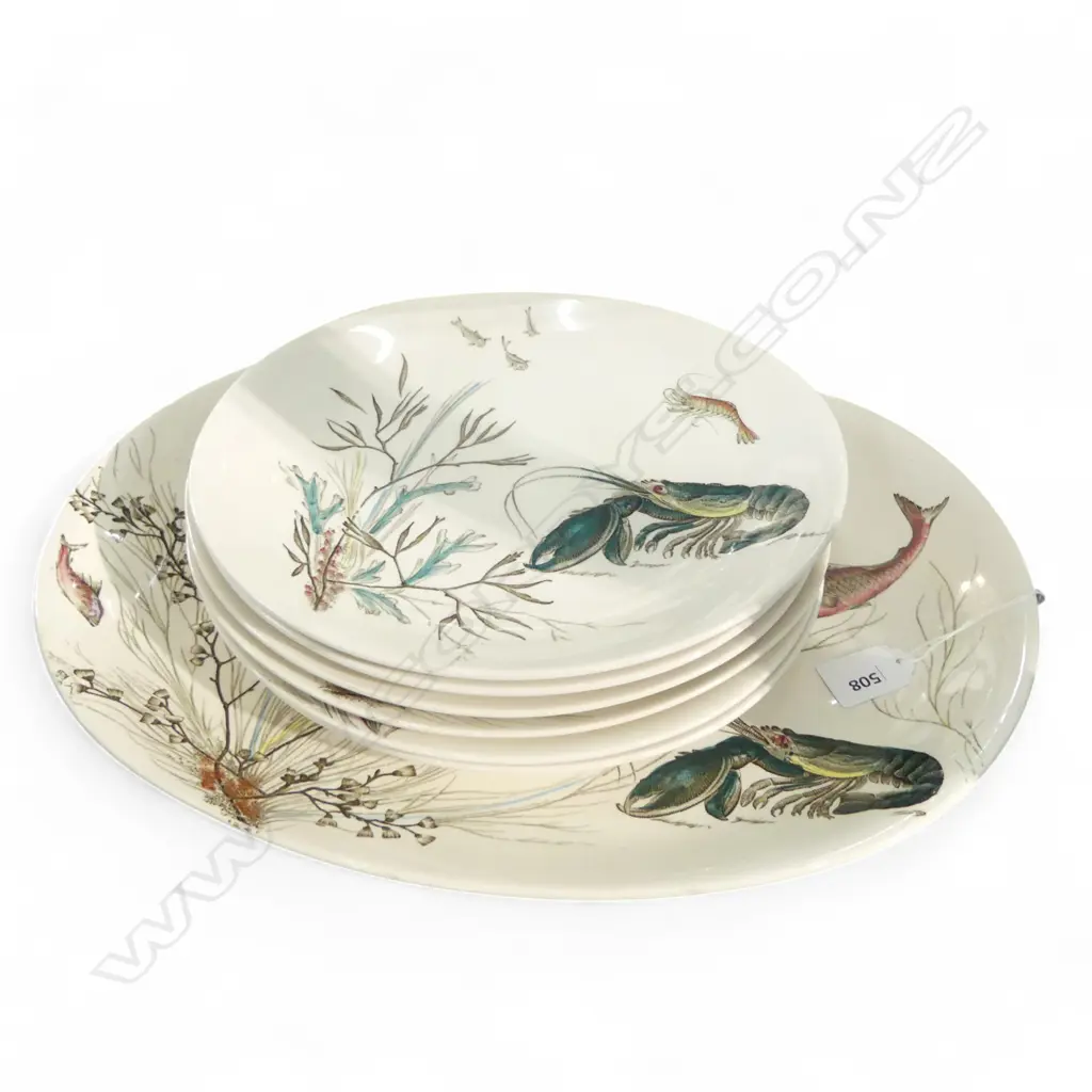 JOHNSON BROTHERS CERAMIC FISH SET 7 PCES Image 1++