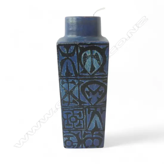 NILS THORRSEN FOR ROYAL COPENHAGEN BACA FIANCE VASE H.225mm hole drilled for lamp cord 