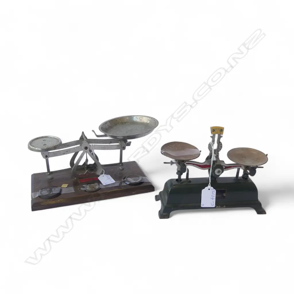 2 SETS OF BALANCE SCALES, CHIBA, L.180mm & JONSON & HENDON, L. 210mm Image 1++