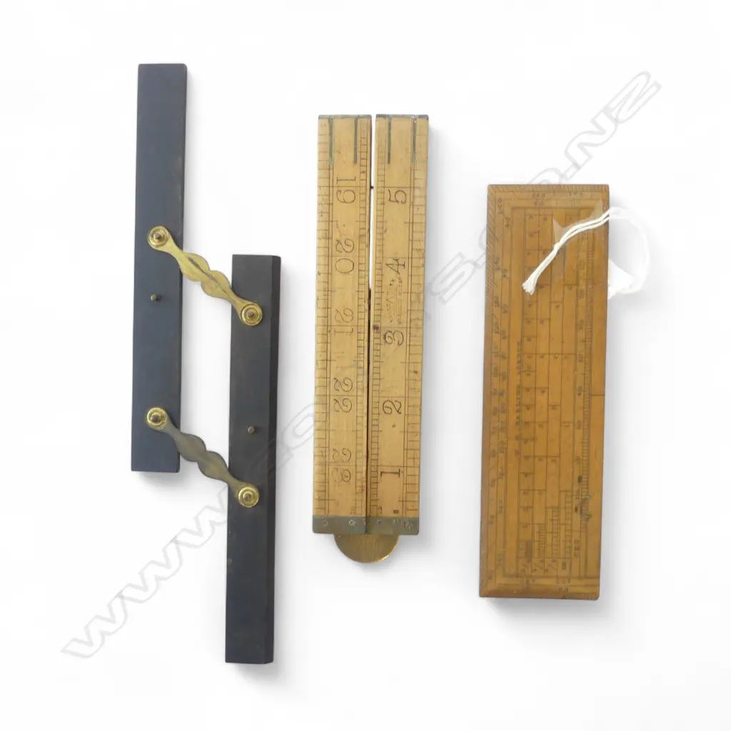 THREE RULERS – HARLING LONDON, EBONY & BRASS, AND RABONE NO.1380 Image 1++
