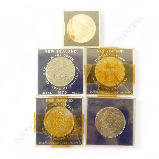 5 CASED COMM. COINS 