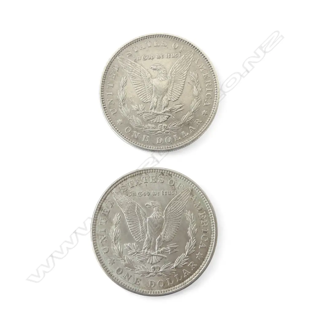 2 AMERICAN SILVER? COINS 40mm dia LIKELY REPRODUCTIONS Image 1++