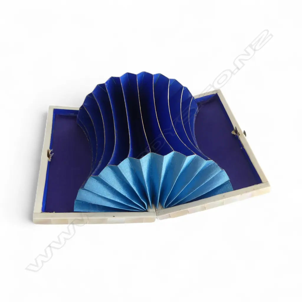 VICTORIAN sectional mother of pearl & silver card case. Sectional interior. Good example Image 1++