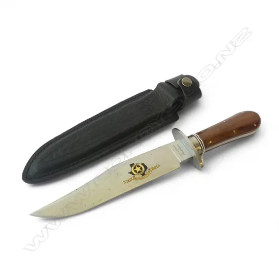STEWART TAYLOR FOR SMITH & WESSON STAINLESS STEEL BOWIE KNIFE. TEXAS RANGER 180th ANNIV. BLADE SEKI JAPAN...