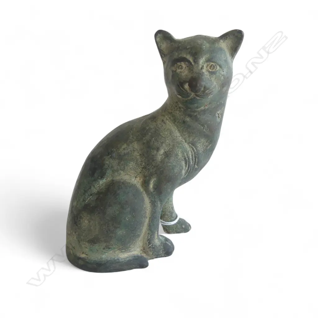 ANTIQUE BRONZE CAT H140MM Image 1++
