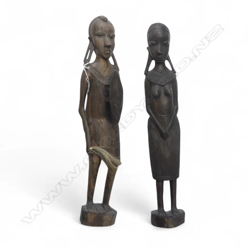 PR CARVED WOODEN AFRICAN FIGURES H.460mm Image 1++