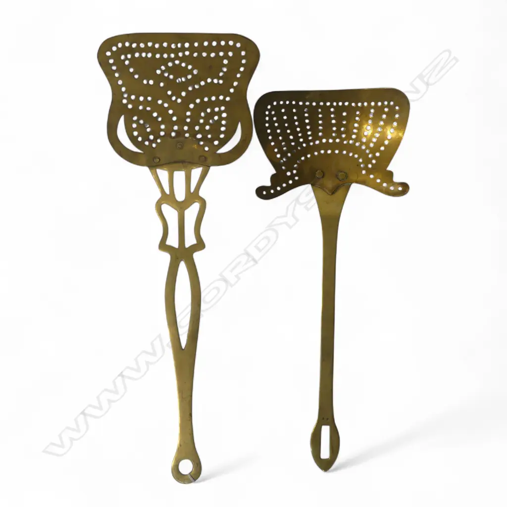 2 ANTIQUE BRASS SKIMMERS L.550mm Image 1++