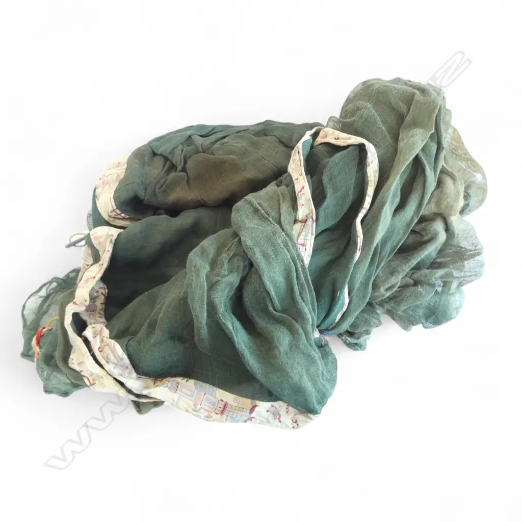 LGE VINTAGE LINEN or HEMP MOSQUITO NET probably Japanese  Image 1++