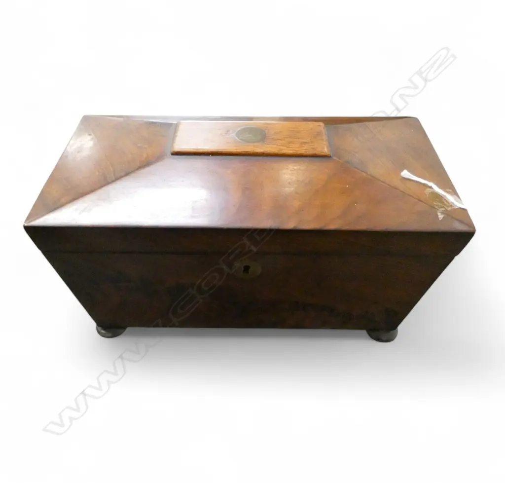 GEORGIAN TEA CADDY  WITH TEA MIXING BOWL  L280MM Image 1++