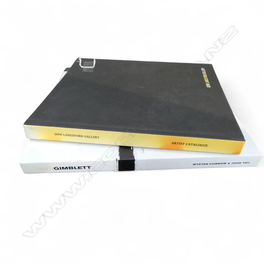 2 ART BOOKS; GOW LANGSFORD GALLERY ARTIST CATALOGUE, MAX GIMBLETT BY WYSTAN CURNOW & JOHN YAU Image 1++