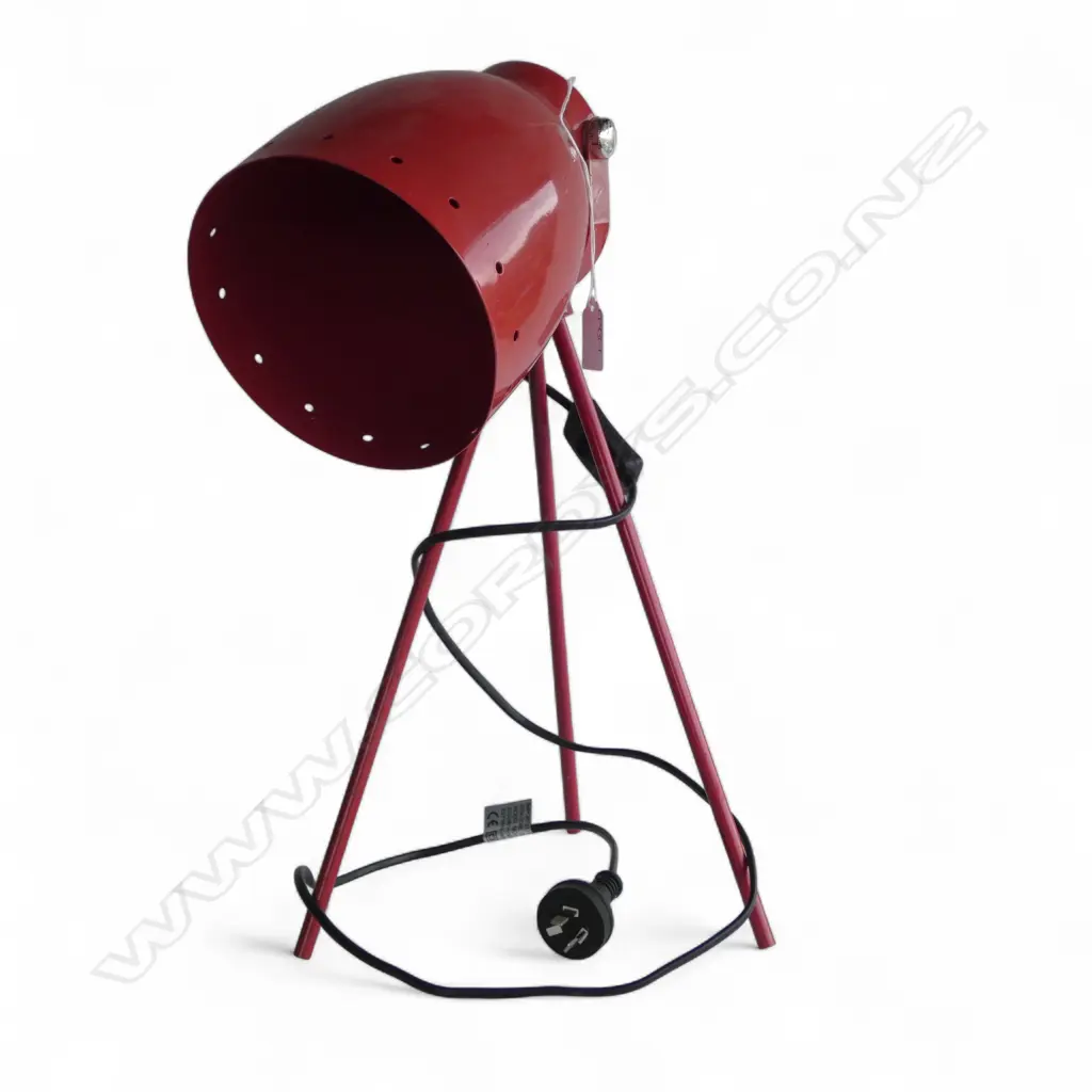 RED TABLE LAMP w. TRIPOD BASE H.460mm Image 1++