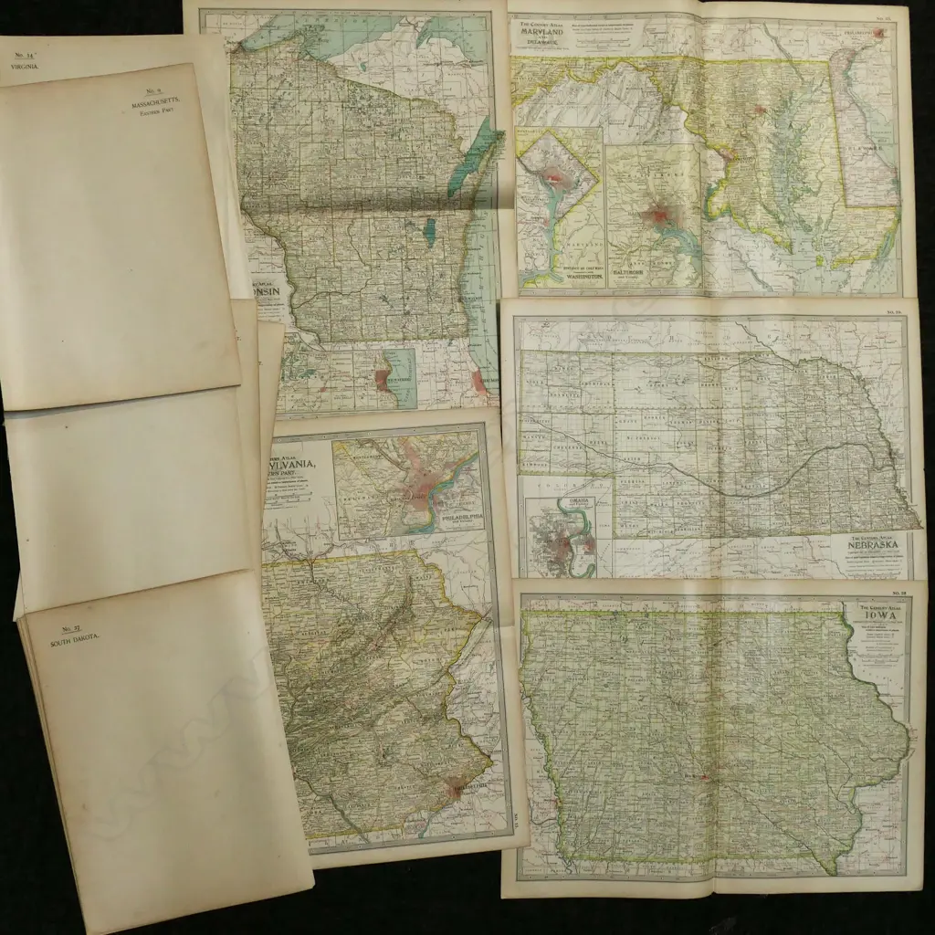10 1897 MAPS OF AMERICAN STATES Image 1++