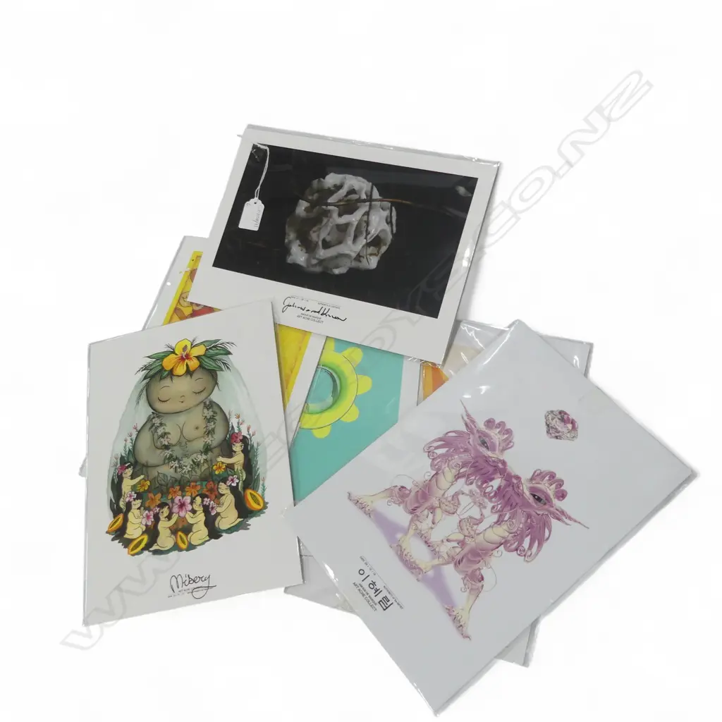6 ART ACHE COLLECT DIGITAL PRINTS; 2x HYE RIM LEE, MISTERY TANJA MCMILLIAN, AIMEE RALFINI ETC 300x210mm Image 1++