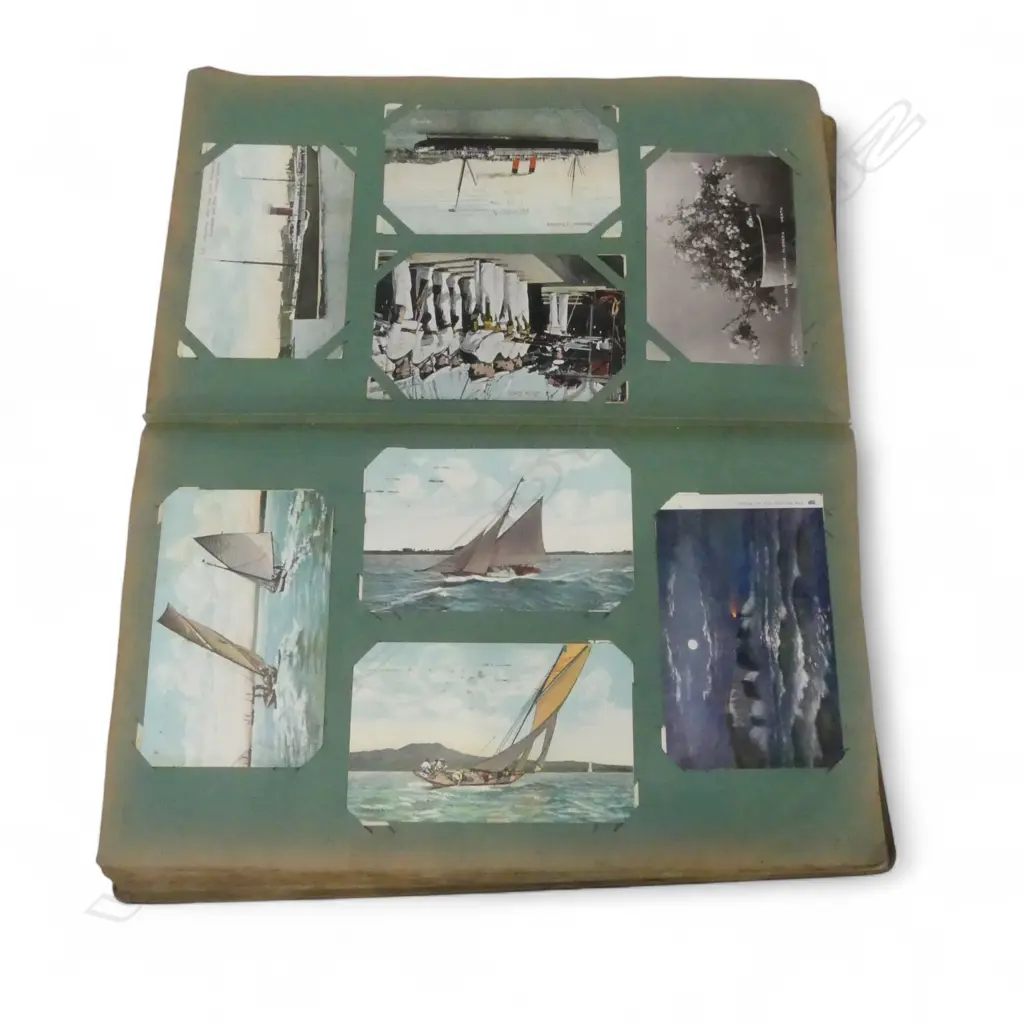 ANTIQUE POSTCARD ALBUM C.1900 H.390mm Image 1++