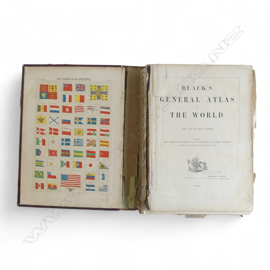 BLACK'S GENERAL ATLAS OF THE WORLD antique book condition commensurate of age Image 1++