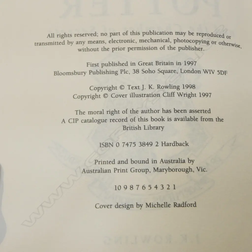 PR HARRY POTTER FIRST ED./PRINT AUS, 'THE PHILOSOPHER'S STONE' & 'CHAMBERS of SECRETS' Image 1++