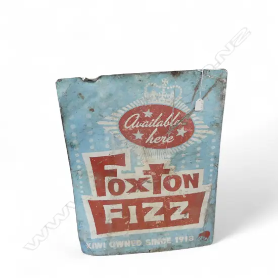 VINTAGE STYLE FOXTON FIZZ METAL SIGN 625x475mm - DOUBLE SIDED