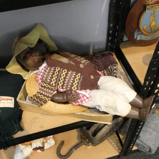 c.1954 WALKIE TALKIE DOLL w. DOLL ACCESSORIES