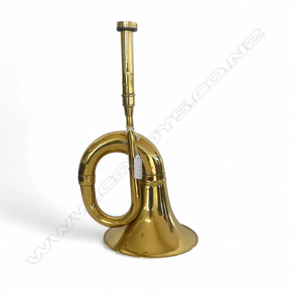 OLD BRASS CAR HORN,  WORKING, L.330mm Image 1++