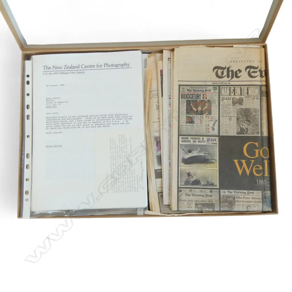 LOT ASST BRIAN BRAKE EPHEMERA - NEWS CLIPPINGS, LETTERS, NATIONAL GEOGRAPHIC ETC Image 1++