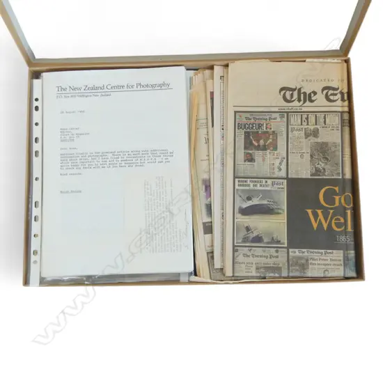 LOT ASST BRIAN BRAKE EPHEMERA - NEWS CLIPPINGS, LETTERS, NATIONAL GEOGRAPHIC ETC