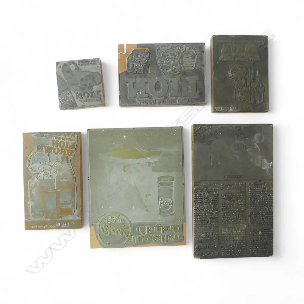 SIX LION BREWERY PRINTERS BLOCKS 220x180mm Image 1++
