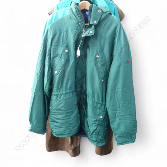 FILA BRAND RACING GREEN JACKET w REMOVABLE FLEECE LINING, SIZE US40